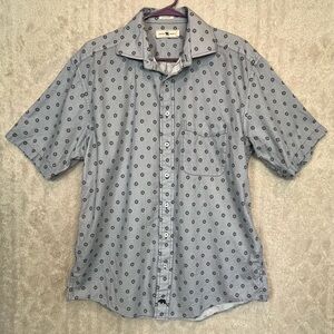 Onward Reserve Men's Linen Button Up Casual Shirt Sz L Classic Fit Camp